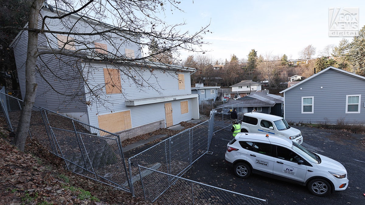 The house where four University of Idaho students were fatally stabbed is cordoned off in Moscow, Idaho